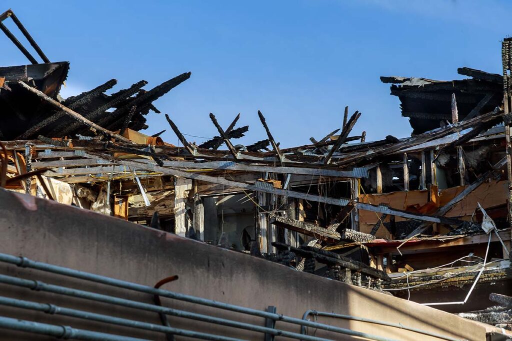 a house home after fire