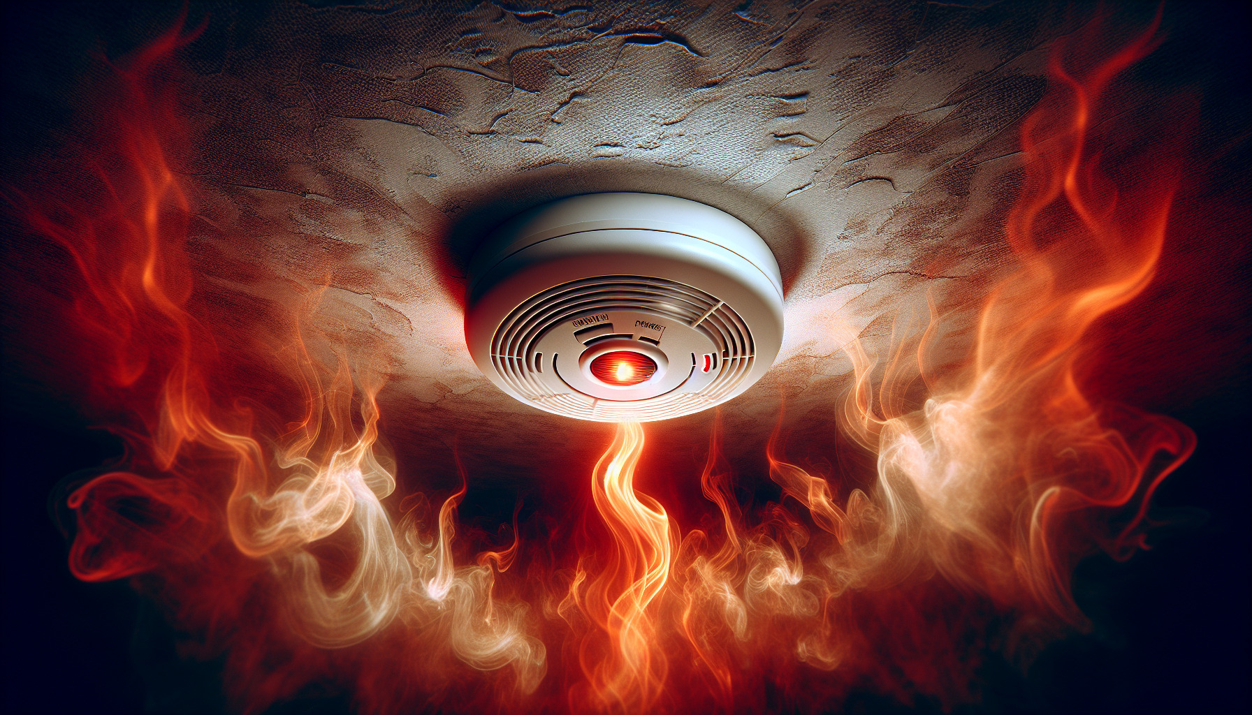 Smoke-alarm-with-smoke-coming-out